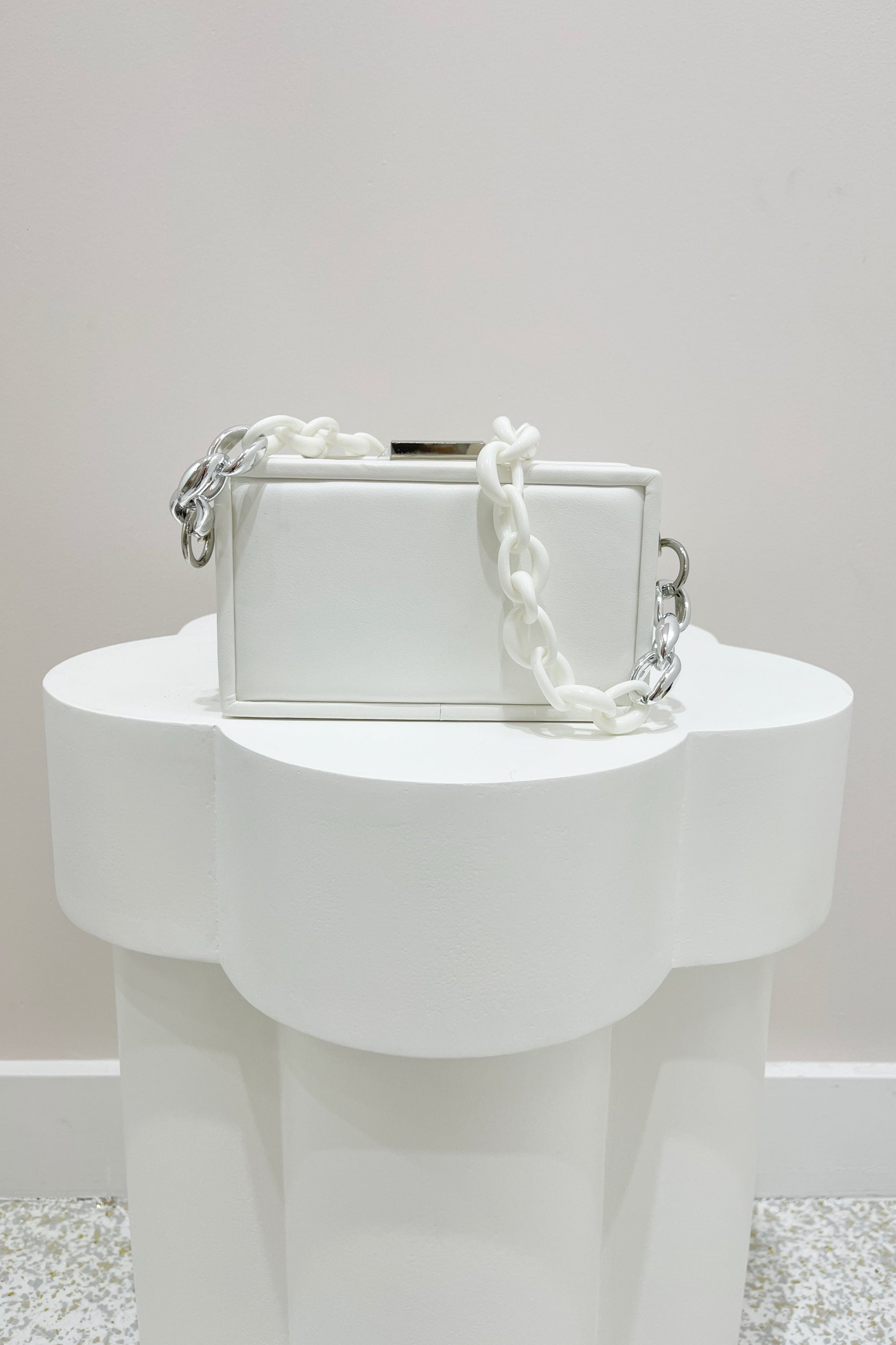 Olga Berg Charlotte Box Bag | White