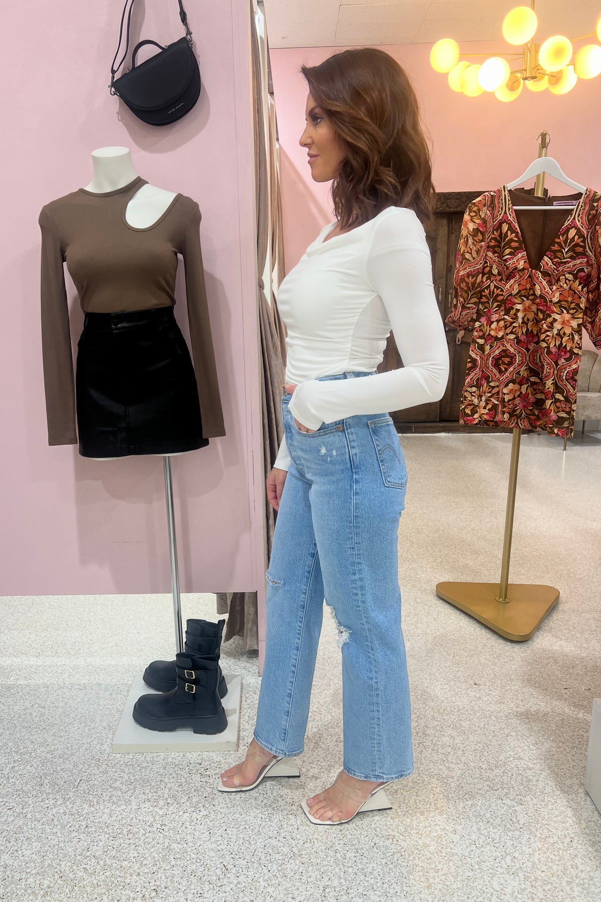 Hansen & Gretel Tyrell Jersey Top | Ivory