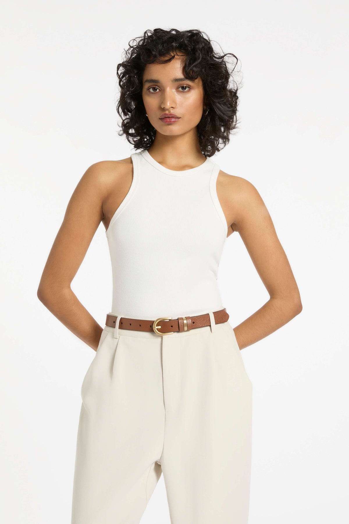 Status Anxiety Over And Over Belt | Tan/Gold