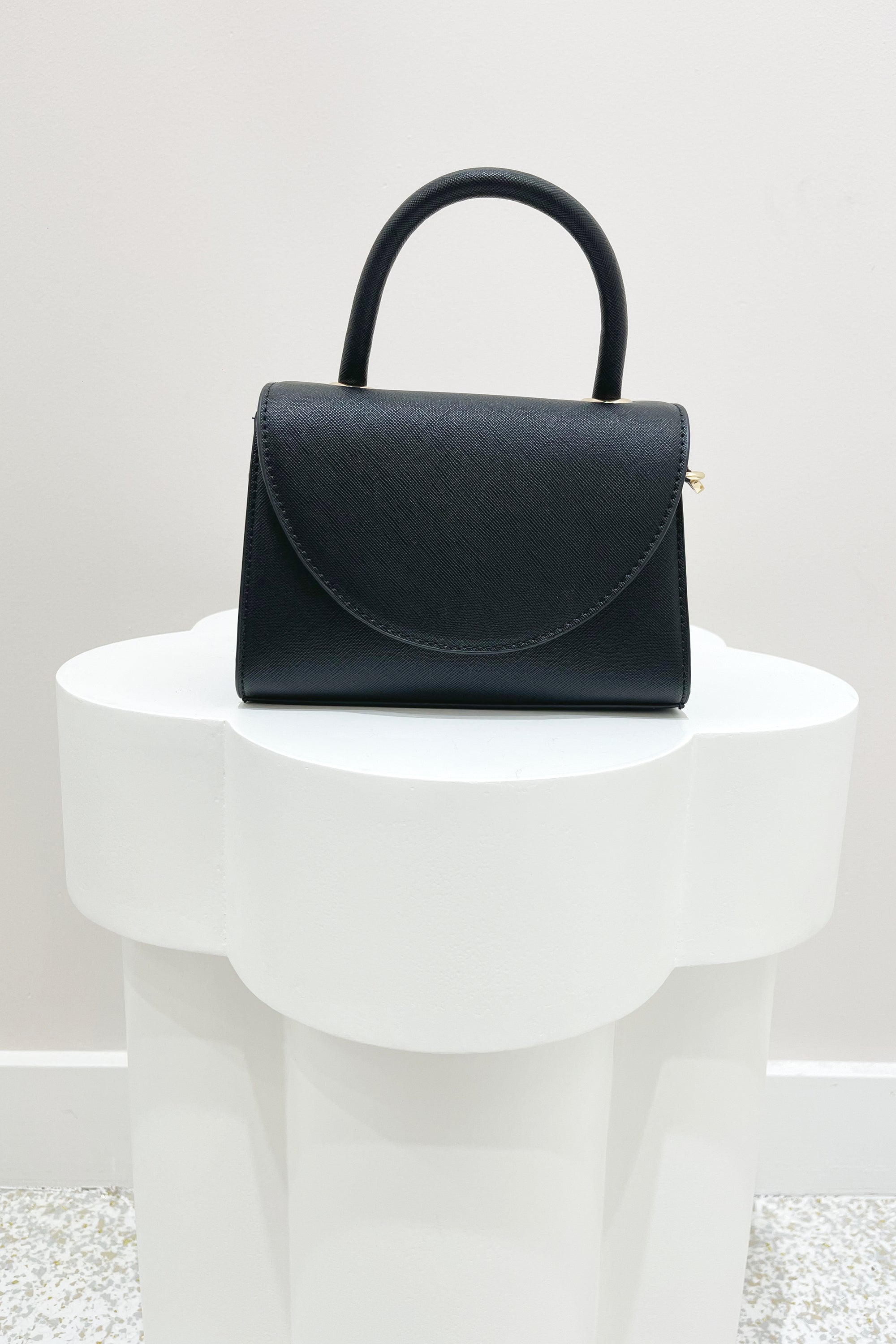 Olga Berg Sasha Top Handle Bag | Black