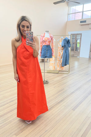 Madison The Label Amber Maxi Dress | Flame