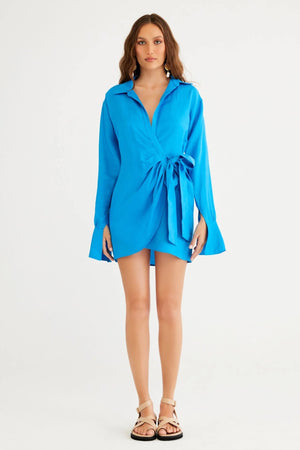 Rumer Amalfi Shirt Dress | Blue