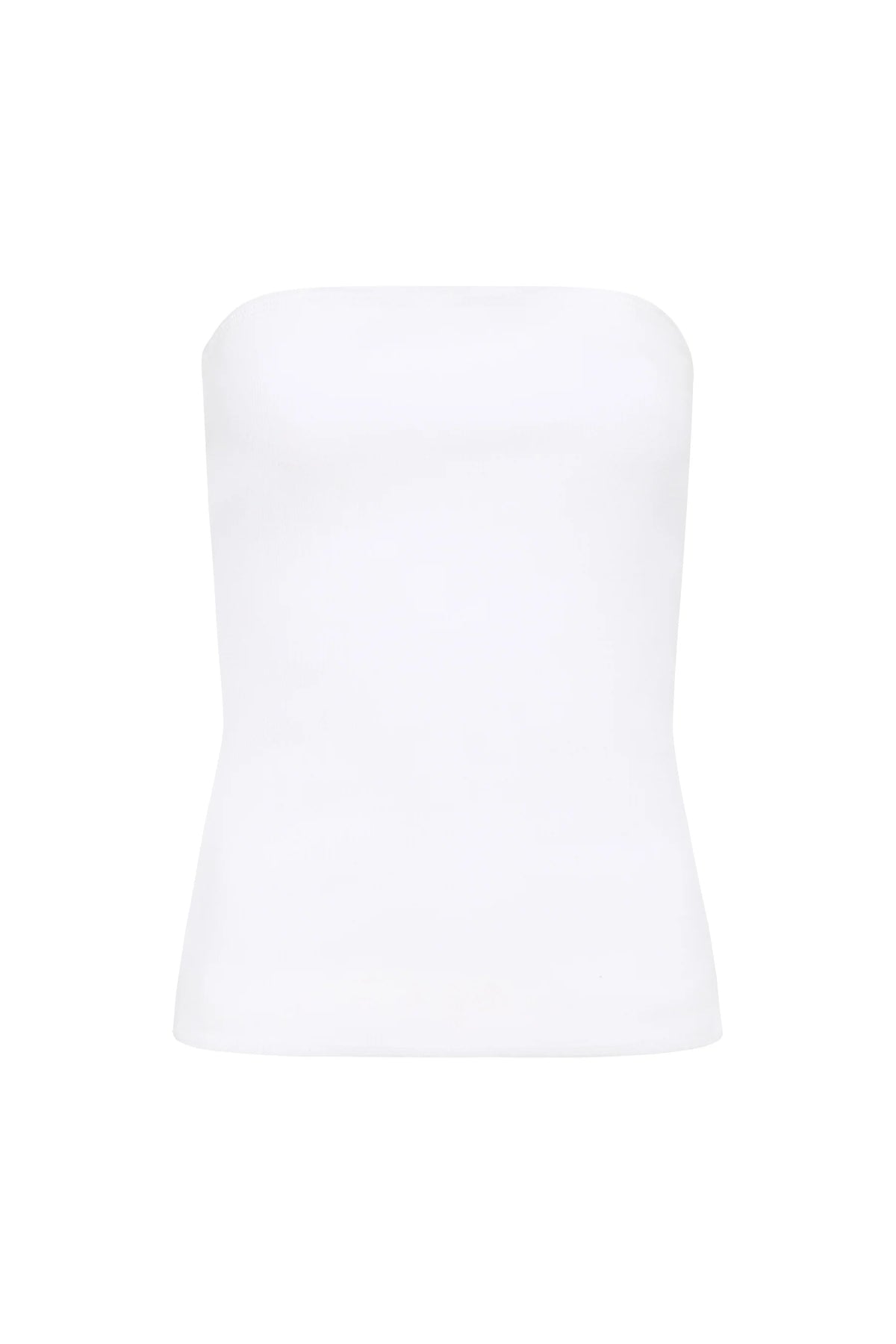 Bassike Rib Tubular Tank | White