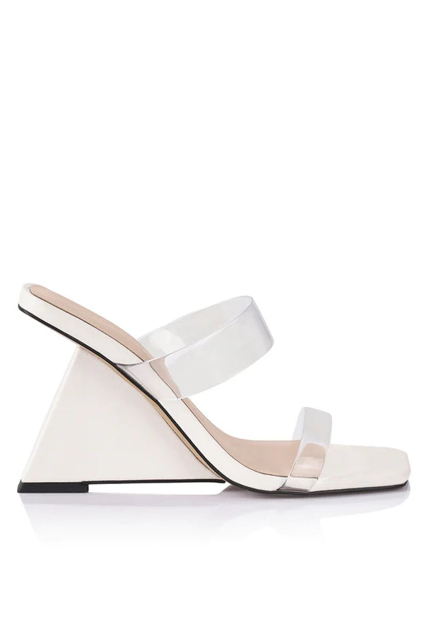 By Lana Wilkinson Brooke Heeled Wedge White Fifi Annie Boutique