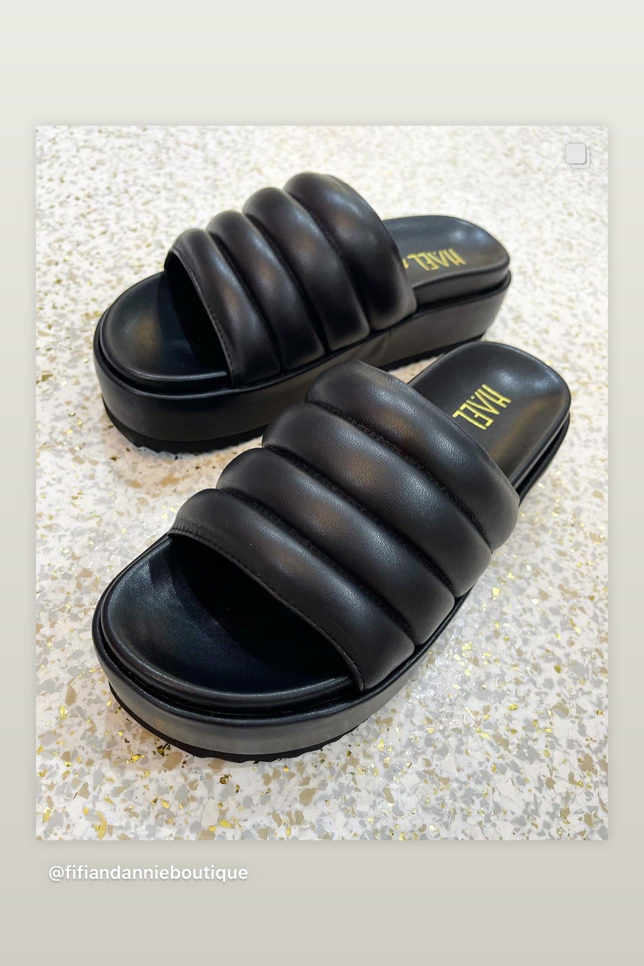 Hael & Jax Melanie Platform Slide | Black