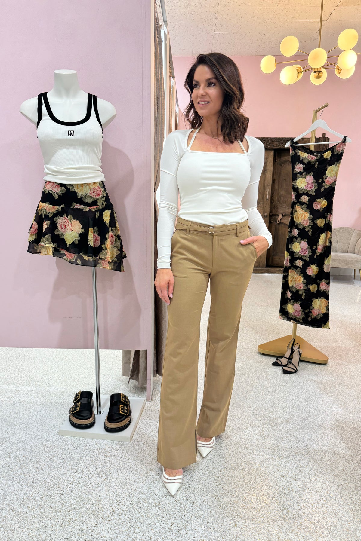 Ownley Gavriel Suit Pant | Caramel