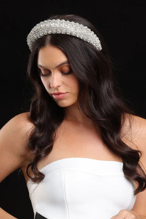 Morgan & Taylor Avah Headband | White Silver