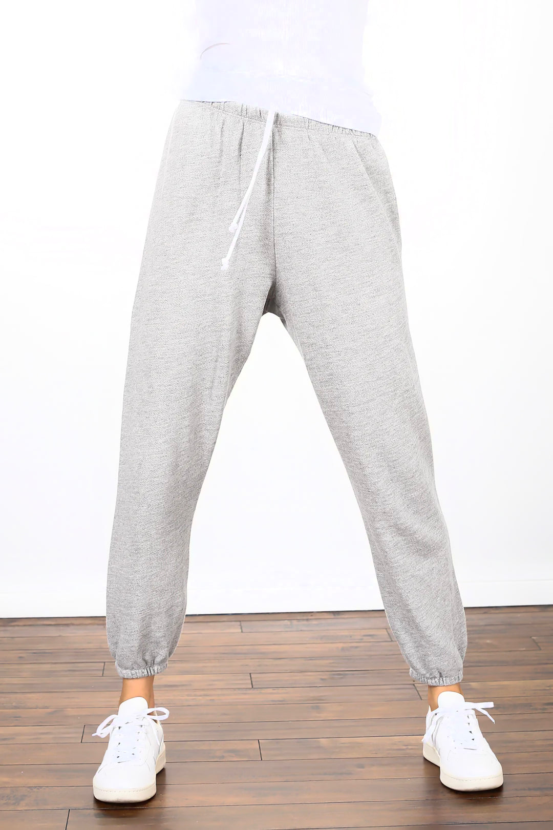 Perfect White Tee Johnny French Terry Sweatpant | Heather Grey || BEST SELLER / RESTOCKED