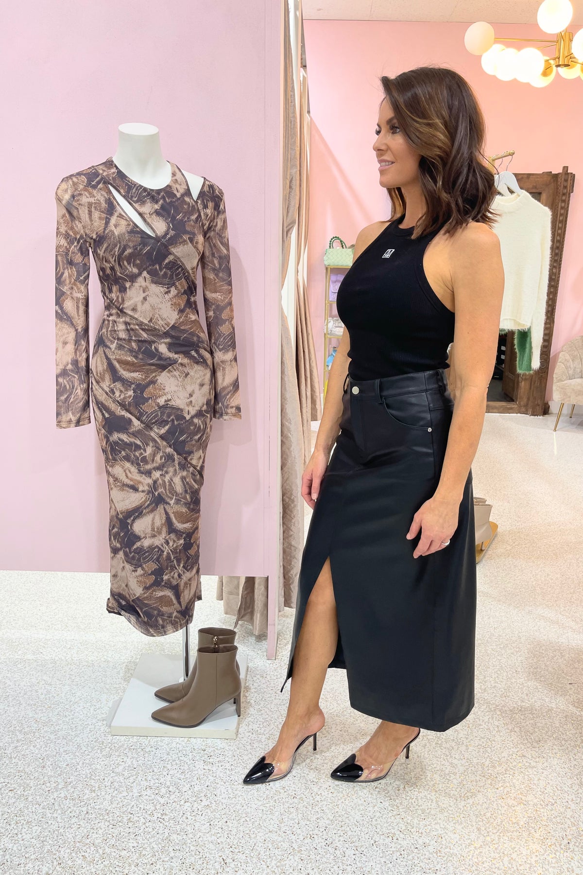 Chosen By Fifi & Annie The Waxed Midi Skirt | Black || BEST SELLER / RESTOCKED