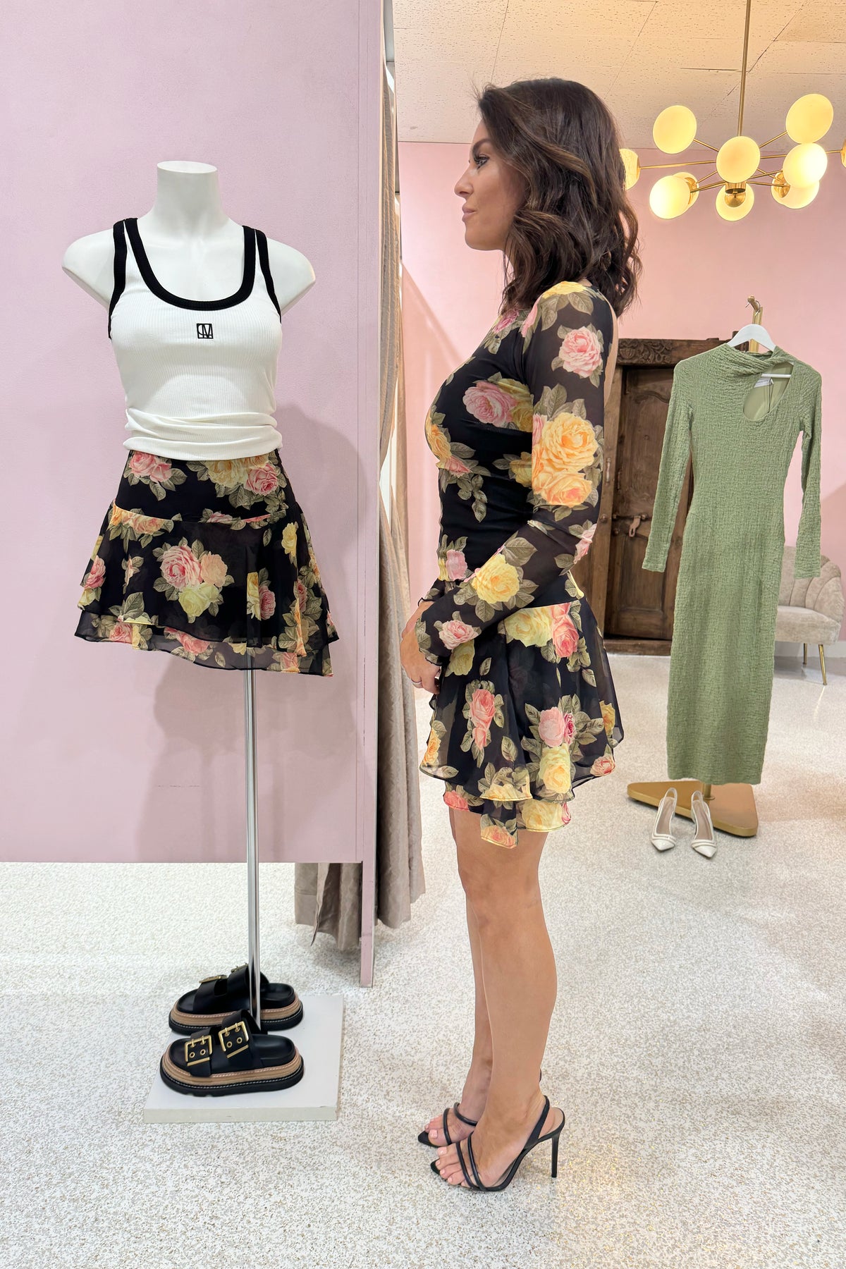 Ownley Mandy Mini Skirt | Vintage Roses