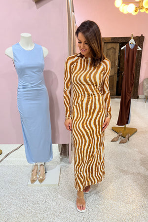 Ownley Carla Long Sleeve Dress | Tie Dye Stripe
