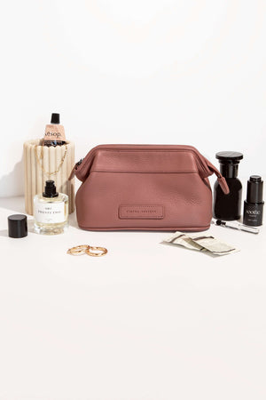 Status Anxiety Thinking Of A Place Toiletries Bag | Dusty Rose