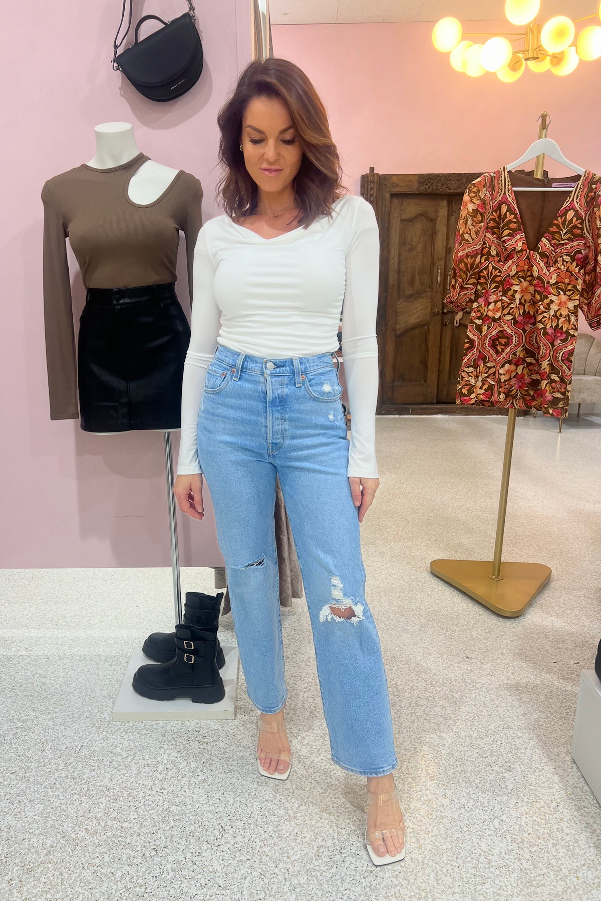 Hansen & Gretel Tyrell Jersey Top | Ivory