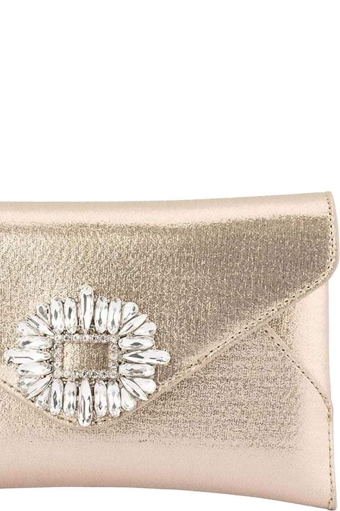 Olga Berg Antonia Envelope Clutch | Champagne