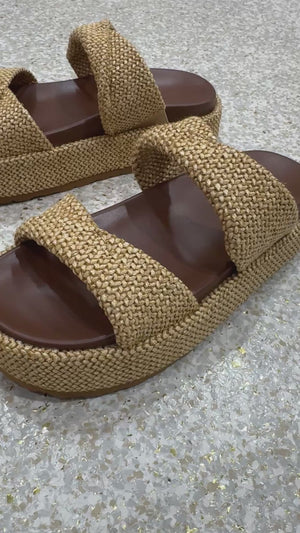 Siren Apollo Flatform Sandal | Natural/Weave