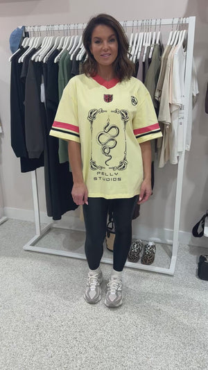 Ena Pelly Snake Jersey Tee | Panna Cotta