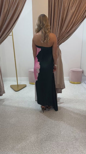 L'idee Bisous Strapless Gown | Hibiscus Midnight