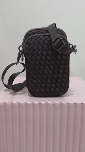 Sol And Selene Divide And Conquer Woven Cross Body Bag | Chocolate