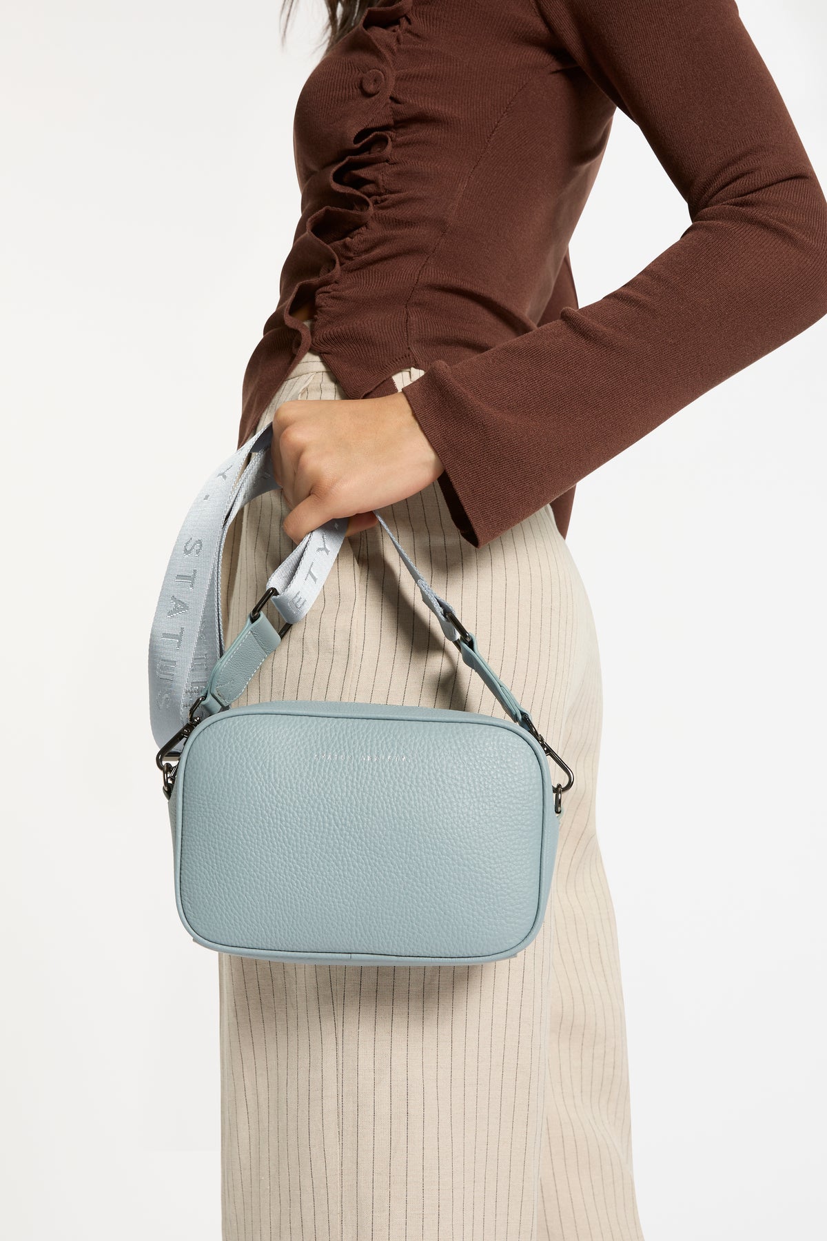Status Anxiety Plunder With Webbed Strap Bag | Powder Blue