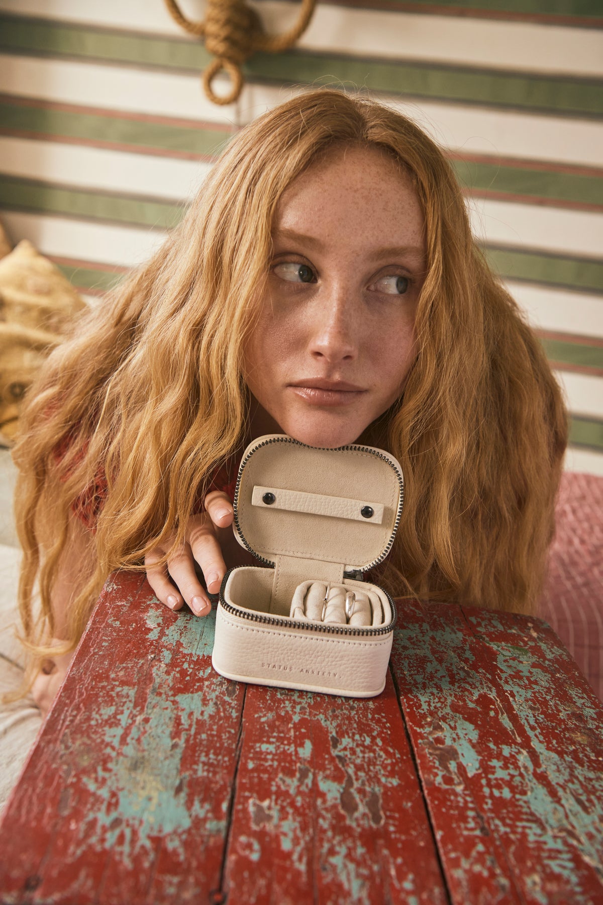 Status Anxiety Heartbreaker Jewellery Case | Chalk