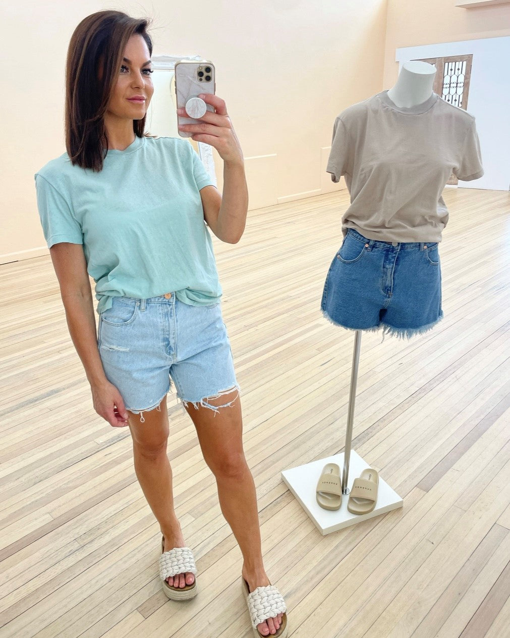 Bassike Regular Classic T-Shirt Seafoam