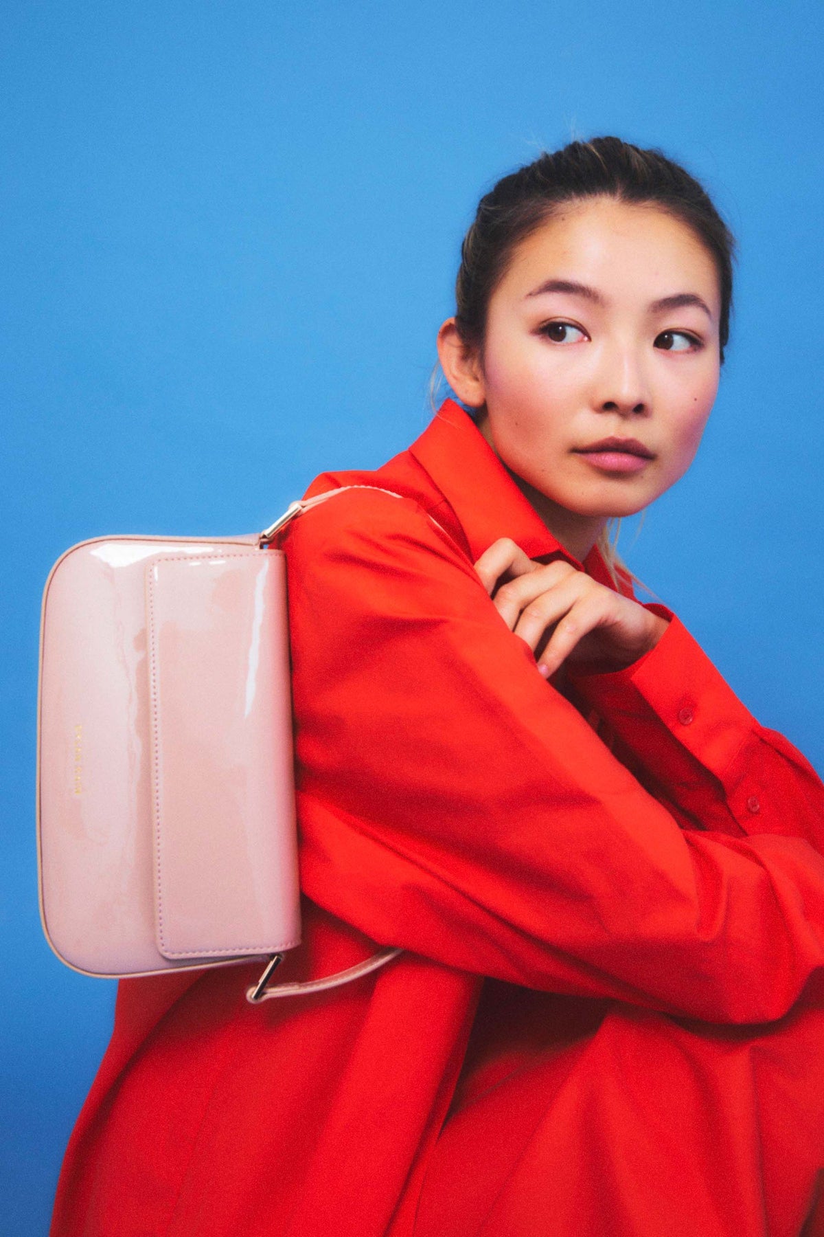 Dylan Kain The Baguette Patent Bag Fawn