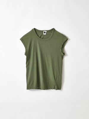 Fitted Muscle Tank Olive Leaf 7