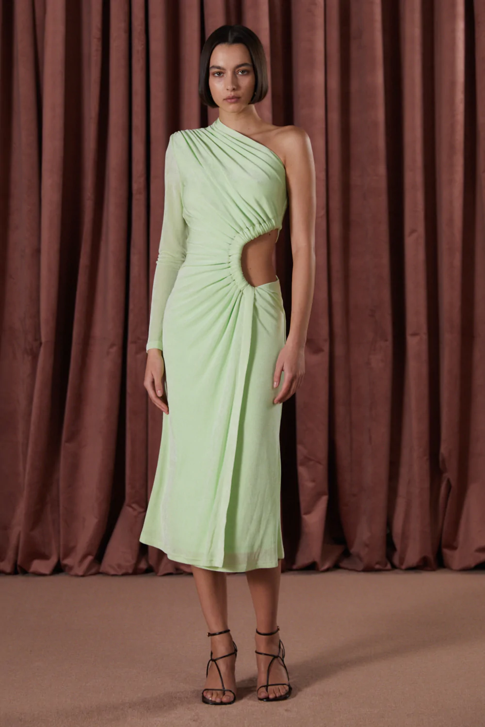 Misha Colson Slinky Jersey Dress Soft Lime