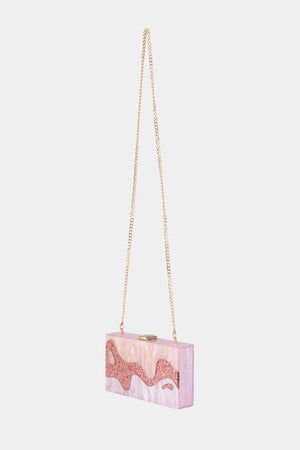 Olga Berg Erika Acrylic Wave Bag | Pink