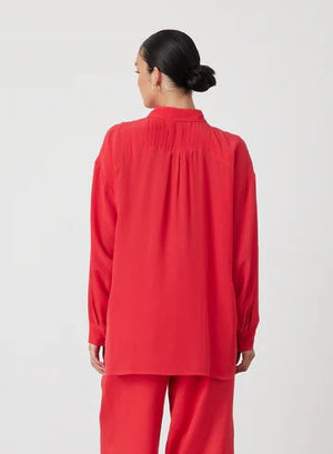 Joslin Blake Silk Shirt | Sandwash Poppy