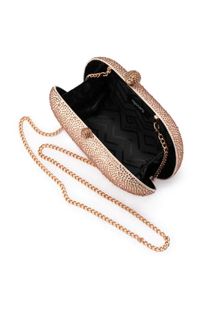 Olga Berg Bentley Hotfix Clutch | Rose Gold