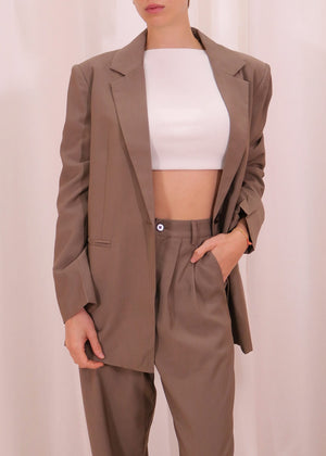 Chosen By Fifi & Annie The Olga Oversized Blazer | Taupe BEST SELLER RESTOCKED