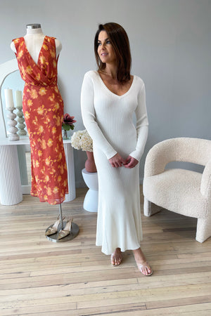Chosen By Fifi & Annie Bellagio Knit Dress | White