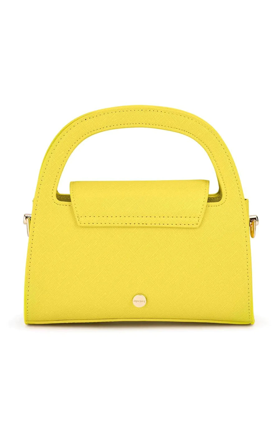Olga Berg Ivy Curved Handle Bag | Chartreuse