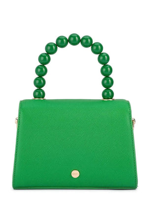 Olga Berg Wendy Acrylic Bead Bag | Green