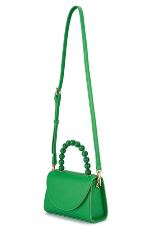 Olga Berg Wendy Acrylic Bead Bag | Green