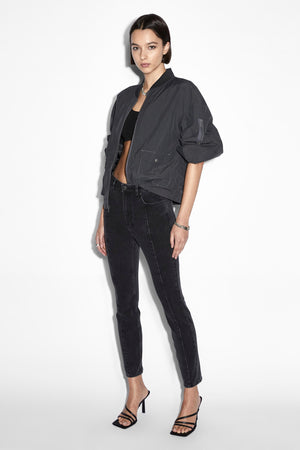 Ksubi Hi N Waisted Onyx Zip Denim Jean