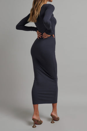 Bayse Brand Allani Midi Dress | Slate