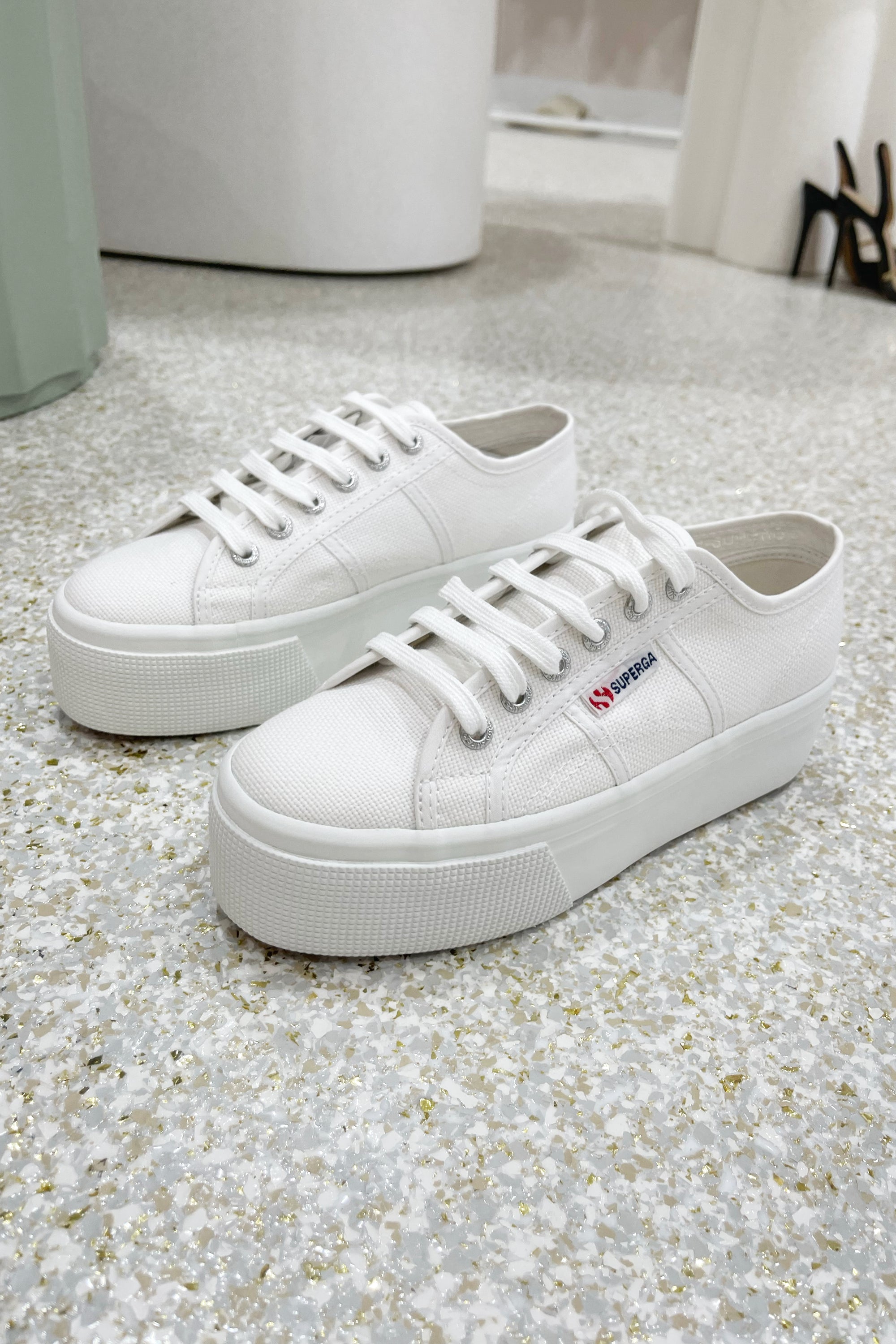 Superga 2790 White Canvas Full Platform BEST SELLER | RESTOCKED