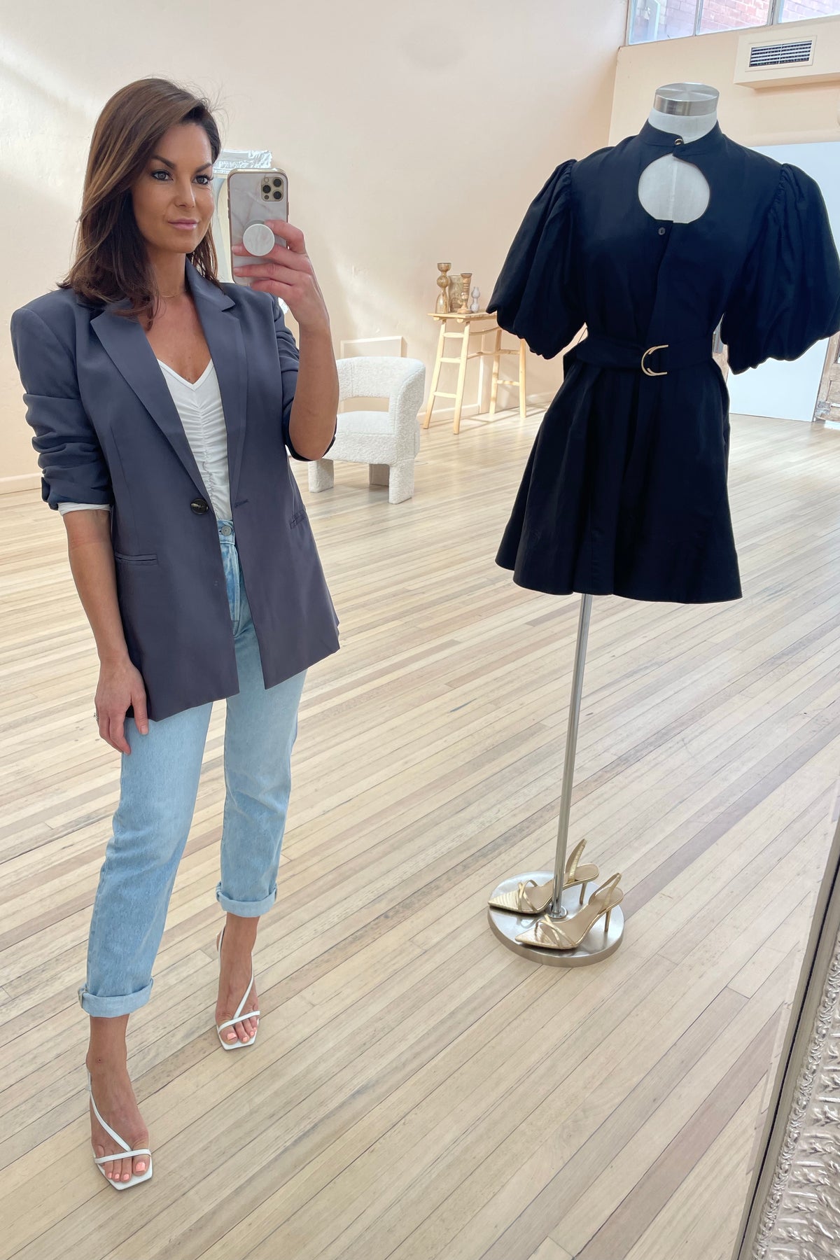 Chosen By Fifi & Annie The Olga Oversized Blazer | Charcoal || BEST SELLER