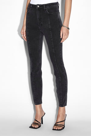 Ksubi Hi N Waisted Onyx Zip Denim Jean