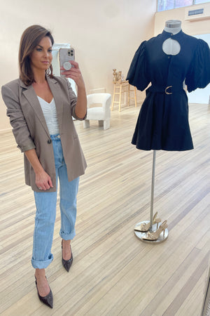 Chosen By Fifi & Annie The Olga Oversized Blazer | Taupe BEST SELLER RESTOCKED