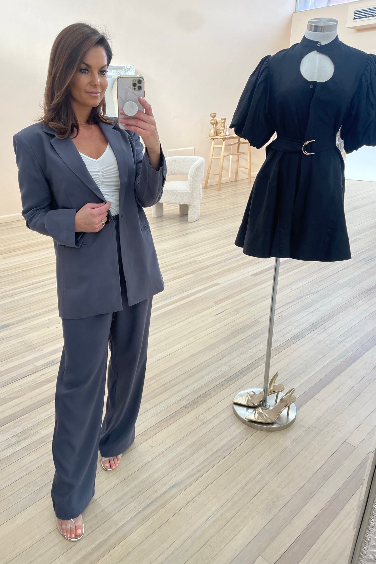 Chosen By Fifi & Annie The Olga Oversized Blazer | Charcoal || BEST SELLER