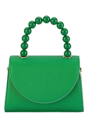 Olga Berg Wendy Acrylic Bead Bag | Green