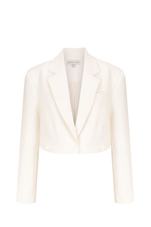 Shona Joy Amura Crop Blazer | Cream