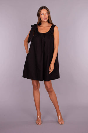 Chosen By Fifi & Annie The Bow Tie Mini Dress | Black BEST SELLER RESTOCKED