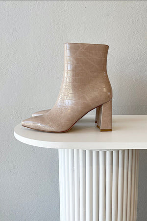 Billini Elke Boot | Light Taupe Croc