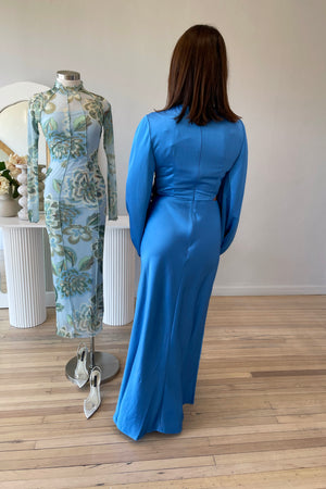 Significant Other Lara Long Sleeve Midi Dress | Azure Blue