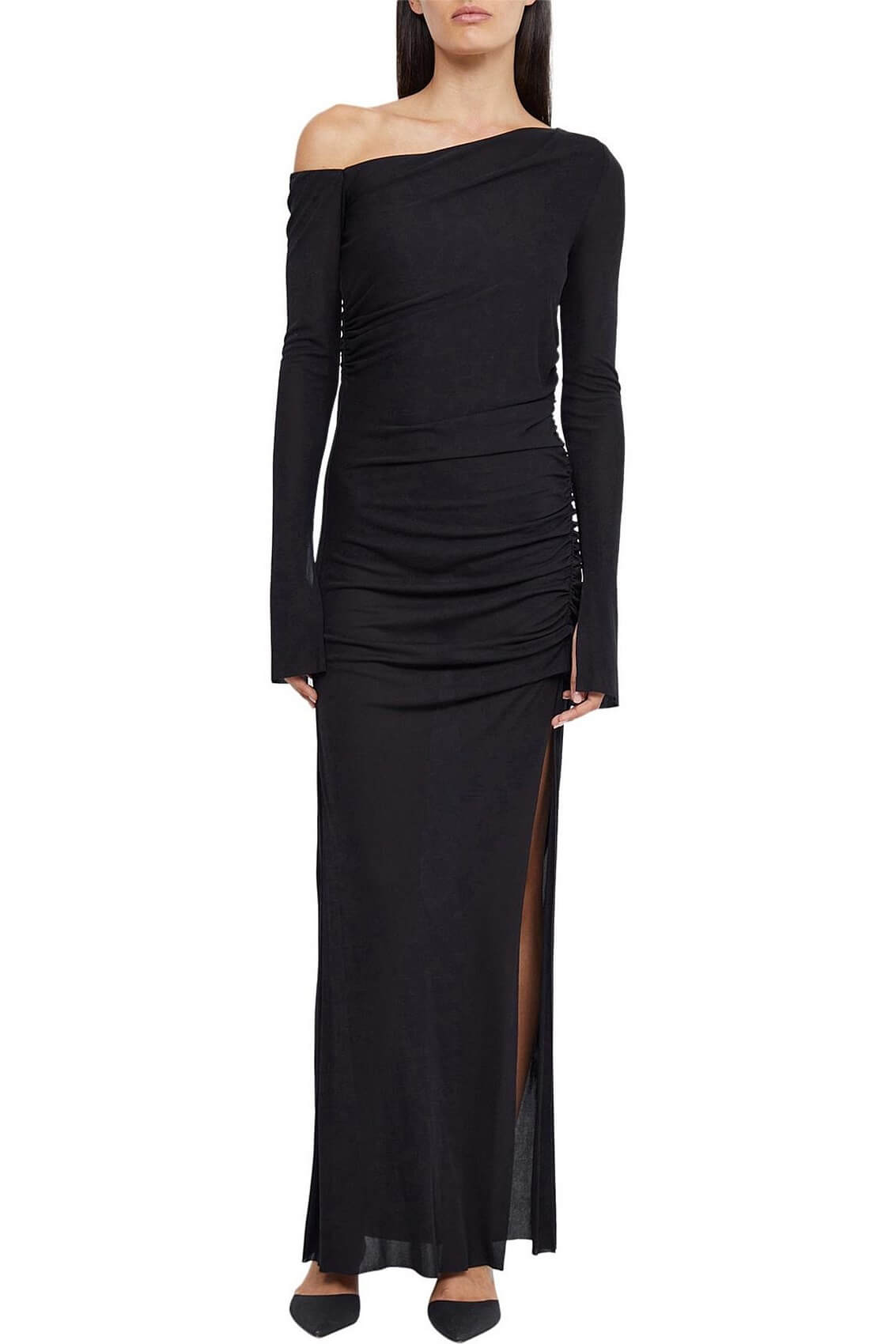 Bec & Bridge Monette Asym Long Sleeve Maxi Dress | Black || Fifi ...