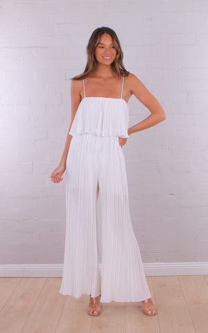 Chosen By Fifi & Annie The Pleated Jumpsuit | White